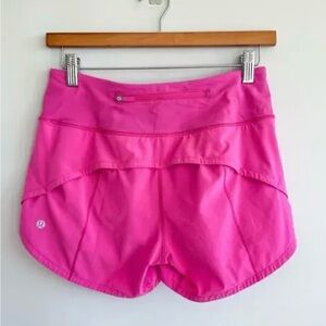 Lululemon Speed Up 4 in Shorts Sonic Pink Size 8